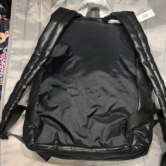 NWT Marc Jacobs Faux Leather Black Quilted Backpack - Picture 2 of 5
